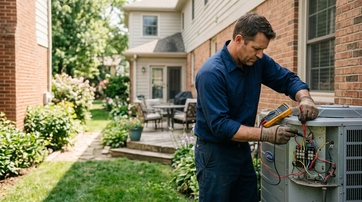 HVAC technician working near Dow, IL